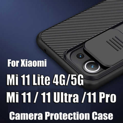 Чехол для Xiaomi Mi 11 Lite 5G 4G чехол NILLKIN CamShield чехол для камеры защитный чехол для объектива для Xiaomi Mi 11 /11 Ultra Ультра чехол 1005002526536648