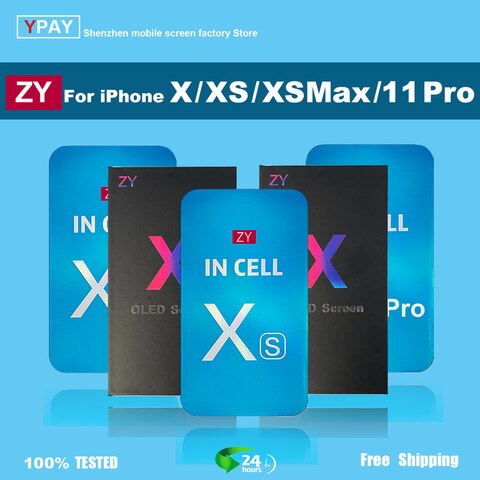 ЖК-дисплей ZY Incell для iPhone X XS XR XsMax 11 12 13, сенсорный экран с дигитайзером в сборе, запасные части, ЖК-дисплеи TRUE TONE 1005002533954597
