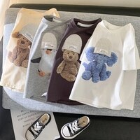 Летняя детская футболка MILANCEL, милые футболки с изображением животных для девочек, хлопковые топы с коротким рукавом для мальчиков, Корейская повседневная одежда 1005002535889912