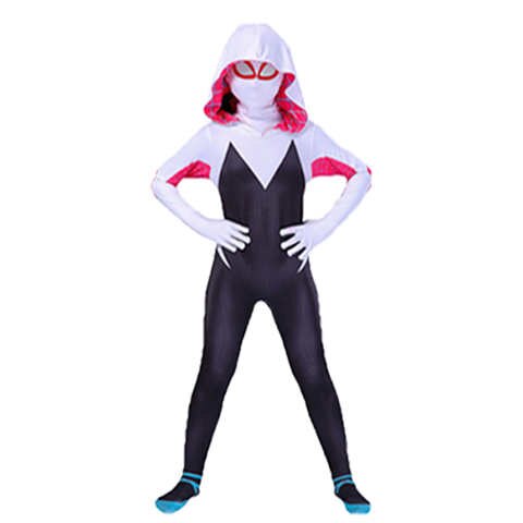 3D Детский женский костюм Человека-паука, костюм Гвен, Gwendolyn Maxine Stacy Zentai, костюм паука для девочек, косплей, костюмы на Хэллоуин для девочек 1005002553600200