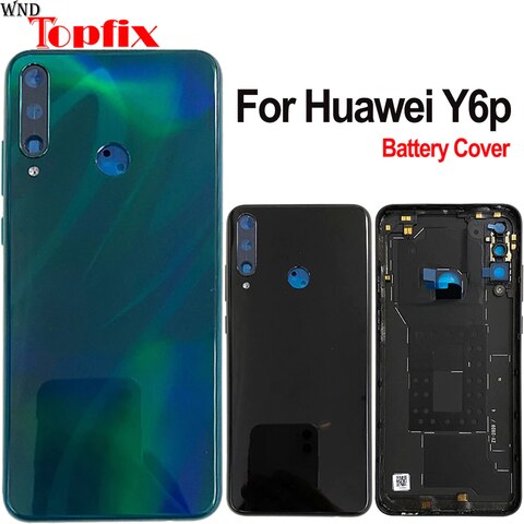 Новинка для Huawei Y6P 2020 Телефон задняя крышка батарейного отсека с боковой кнопкой объектива камеры для Huawei Y6P Крышка батарейного отсека 1005002555157330