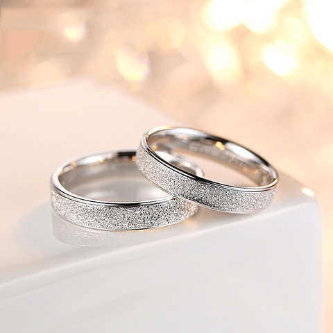 Высокое Качество Стильные Простые матовые парные кольца из нержавеющей стали 4 мм 6 мм обручальные кольца ювелирные изделия оптом 1005002564996641