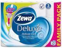 Туалетная бумага ZEWA DELUXE, белая, 3 слоя, 12 рулонов 1005002573422862
