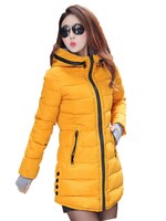 Пуховое хлопковое пальто, женские длинные облегающие парки с капюшоном, новинка зимы 2021, корейская модная одежда черного, красного цветов, популярная теплая куртка для женщин 1005002578929649