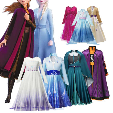Детское платье принцессы «Холодное сердце», карнавальный костюм Анны и Эльзы из мультфильма «Холодное сердце», для вечеринки, костюма Снежной королевы, детская одежда 1005002605093531