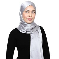 Женский однотонный Шелковый Новый хиджаб шарф темно-синий мусульманский женский Тюль однотонные длинные шали женское платье хиджаб Пашмина атласный шарф бандана мусульманская одежда головные уборы женские хиджаб платок 1005002622902801
