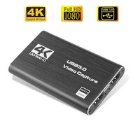 USB 4K 60 Гц HDMI-совместимая карта видеозахвата 1080P для записи игр пластина для прямой трансляции коробка USB 3,0 захват для PS4 камеры 1005002628899307