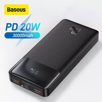 Baseus Power Bank 30000mAh Зарядное устройство для мобильного телефона Портативный внешний аккумулятор Powerbank Быстрая зарядка для IPhone 13 Xiaomi Poverbank 1005002630725787