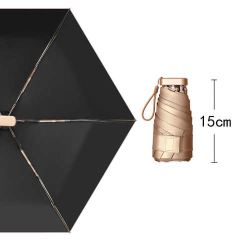 Маленький складной зонт от дождя 15 см, женский летний подарок, карманный мини-зонт, водонепроницаемые портативные дорожные зонтики для девушек 1005002634857716