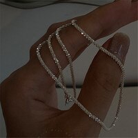 Женское Ожерелье-чокер серебристого цвета, элегантное ожерелье до ключиц Вечерние вечернее и Свадебное Ювелирное Украшение, 2022 1005002636354162