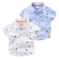 Рубашка с коротким рукавом для мальчиков, новинка, летняя детская одежда, детские повседневные рубашки с мультяшным принтом, Прямая поставка, KF786 1005002656470788