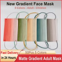 50 шт., одноразовые маски для лица для взрослых, с принтом 1005002668072490