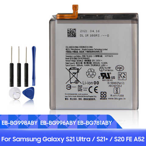 Аккумулятор для телефона, Φ для Samsung Galaxy S20 FE A52 Galaxy S21 plus S21 Ultra с инструментами 1005002668556616
