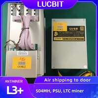 LUCBIT Asic Miner б/у Bitmain Antminer L3 + l3 plus 504MH с PSU Litecoin Mining Machine LTC 1005002669328267
