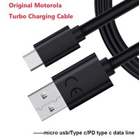 Оригинальный зарядный кабель Motorola Micro USB/Type c/PD Type c, кабель передачи данных для Moto E5 E6 Plus ONE MACRO G50 G7 Power 1005002672744080