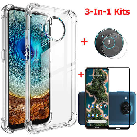 Чехол и стекло для камеры 3-в-1 для Nokia X10 G10 G20 X20 6,2 7,2 6,3 3,2 5,4 6,4 6,1 5.3, защита экрана, стекло для объектива, закаленное стекло 1005002672910736