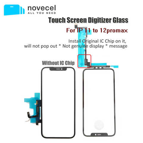 Сенсорный экран Novecel NO TOUCH IC TP Для iPhone 11, 12 Pro Max, стеклянный дисплей, сенсорный ЖК-дисплей, чип IC, требуется повторная установка 1005002679404268