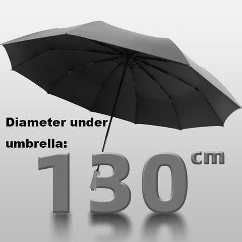 Складной зонт большого размера 130 см, уличный зонтик для защиты от дождя, ветра и солнца, для мужчин и женщин 1005002682996343