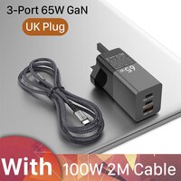 Зарядное устройство WOTOBE сетевое, 65 Вт, Тип C PD/PPS QC3.0 45 Вт 20 Вт для Macbook iphone 13 /12/11 Xiaomi Samsung Note20 Galaxy S21 Ultra 1005002683140745