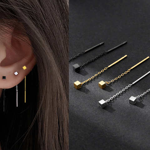 Минималистичные длинные серьги-кисточки для женщин, золотистые и Серебристые геометрические серьги-подвески для ушей, вечерние ювелирные украшения для девушек 1005002686933950