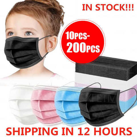 10-200 шт., одноразовые детские маски для лица 1005002687617313