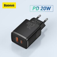 Зарядное устройство Baseus с двумя USB-портами и поддержкой быстрой зарядки, 20 Вт 1005002688466600