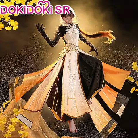 В наличии, DokiDoki-SR, игра Genshin Impact Zhongli, косплей Чжун ли моракс, костюм Genshin Impact, косплей, Рождество, Хэллоуин 1005002693854314