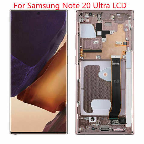 Оригинальный ЖК-дисплей для Samsung Note 20 Ultra для Samsung Galaxy Note20 Ultra дисплей SM-N985F/DS N986 с линиями или точками 1005002696649394