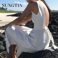 Платье Sungtin женское длинное из хлопка и льна 1005002700643533