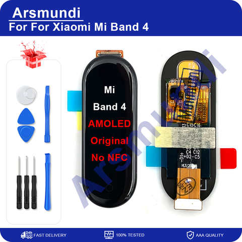 Оригинальный AMOLED для Xiaomi Mi Band 4 5 6 7, ЖК-дисплей, сенсорный экран, дигитайзер для Xiaomi Band 6, умные часы, браслет 1005002704571746