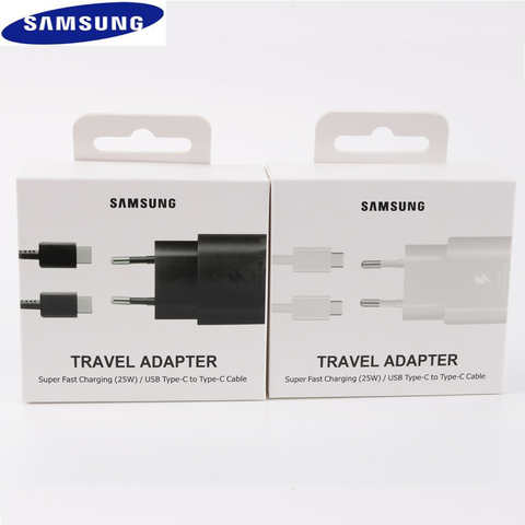 Сверхбыстрое зарядное устройство для Samsung S21 Note 20 10 A70, зарядное устройство, 25 Вт, адаптер питания европейского стандарта для Galaxy Note20, S20, A90, A80, S10, кабель Type-C 1005002704715797