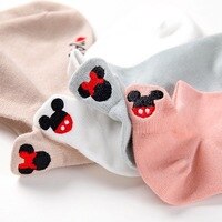 Новые женские носки Disney с Микки и Минни, короткие носки на весну и лето, милые короткие носки для девочек, хлопковые корейские женские спортивные носки с животными 1005002717331367