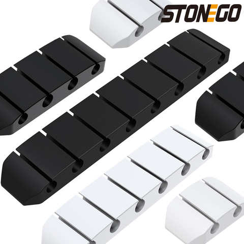 Силиконовый органайзер для кабелей STONEGO, устройство для сматывания USB-кабелей, настольные клипсы для аккуратного управления, держатель кабеля для мыши, наушников 1005002717443721