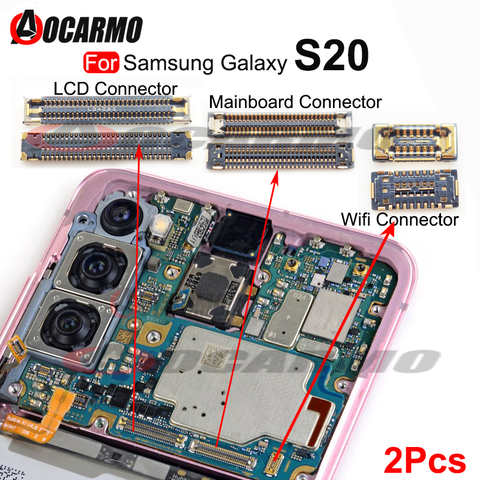 2 шт. для Samsung Galaxy S20 LCD FPC Plug основной платы PCB коннектор материнская плата гибкий коннектор Wi-Fi сигнальная антенна 1005002717642721
