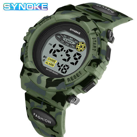 Официальные Детские часы SYNOKE 9035, светодиодные цифровые электронные наручные часы для мальчиков и девочек, детские спортивные часы в стиле милитари для студентов 1005002722889708