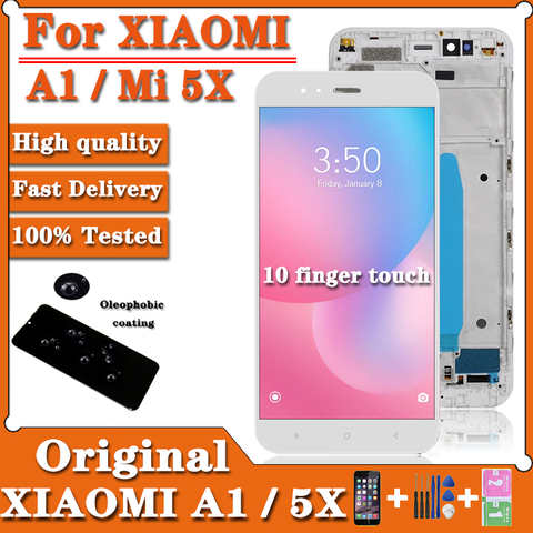5,5 "Оригинальный ЖК-дисплей для Xiaomi Mi A1 MDG2, MDI2 дисплей сенсорный экран Xiaomi Mi A1 Mi 5X Mi5X Mi 5X Замена дисплея с рамкой 1005002725031418