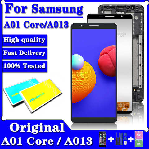 100% Оригинальный ЖК-дисплей для Samsung Galaxy A01 Core, ЖК-дисплей с сенсорным экраном в сборе для SM-A013G A013F A013G A013M/DS LCD 1005002725188345