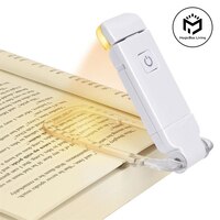 Светодиодный ная подсветка для чтения книг с зарядкой по USB, регулируемая яркость, защита глаз, книжный светильник с зажимом, портативная Закладка светильник для чтения 1005002740178874