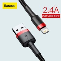 USB-кабель Baseus 2,4 А для быстрой зарядки iPhone 12 11 Pro Max Xs Xr X 8 Plus, кабель для iPhone 7 SE ipad air mini 4, зарядный кабель 1005002740742192