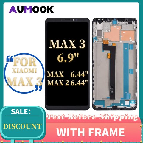 Оригинальный сенсорный ЖК-экран для XIAOMI Mi Max 3 с рамкой дигитайзер в сборе сменный экран для Xiaomi Mi Max Max2 Max 3 ЖК-дисплей 1005002745878415