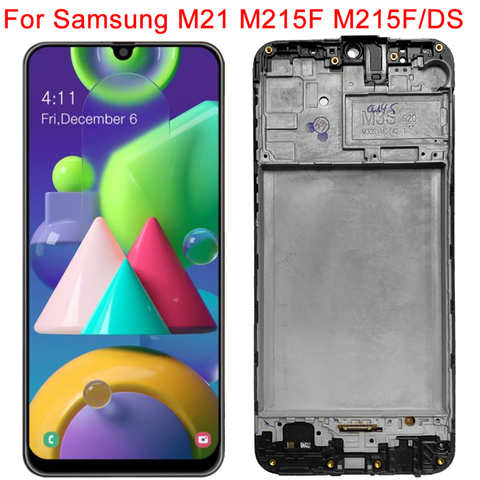 Оригинальный ЖК-дисплей M215F для Samsung Galaxy M21 2020 M215F/DS, дисплей с рамкой 6,4 дюйма, стандарт M21, ЖК-дисплей с сенсорным экраном в сборе 1005002748366688
