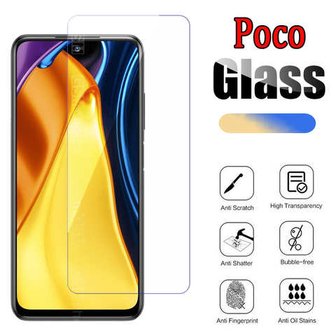 HD закаленное стекло для Poco M3 F2 F3 X3 NFC Pro Телефон протектор экрана пленка на ЖК-дисплей для Xiaomi Poco F3 X3 M3 M3 Pro 5G стекло 1005002758406617