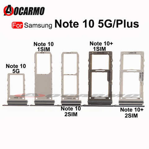 Сим-карты с гнездом держатель Micro SD карт памяти адаптер для Samsung Galaxy Note 10 плюс 5G 10 + N970 N975 две Sim карты Замена лотка 1005002762277372