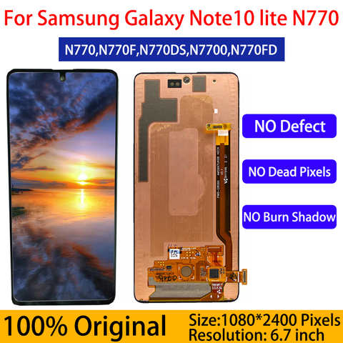 100% Оригинальный ЖК-дисплей для Samsung Galaxy Note 10 lite N770F/DS N770F/DSM сенсорный экран дигитайзер для Samsung note10 lite N770 1005002798377924
