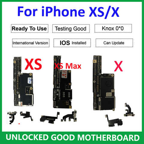 Материнская плата для iPhone X XS с распознаванием лица разблокированная, оригинальная логическая плата для iPhone xs max iCloud бесплатно 64 Гб 256 ГБ 512 ГБ 1005002806396659