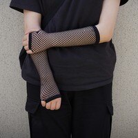Новые модные неоновые ажурные велосипедные перчатки без пальцев длинные перчатки манжеты для ног Вечерние Нарядные платья для женщин сексуальные красивые руки 1005002810526672