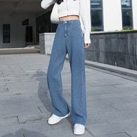 Женские свободные джинсы в полоску, в стиле ретро 1005002813938162