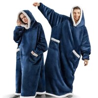 Одеяло с капюшоном большого размера с рукавами, зимняя теплая флисовая толстовка, одеяла, женский и мужской пуловер, огромное ТВ одеяло, толстовка, одеяло 1005002820607181