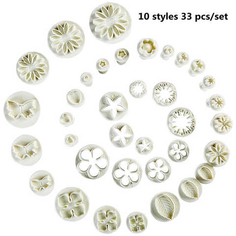 Инструменты для керамики 33 шт./компл. пластиковая печатная форма цветок Звезда формочка для глины полимерной глины тиснение форма для весенней печати 1005002827501662