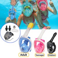 Детская маска для подводного плавания на все лицо, незапотевающая маска для дайвинга, набор принадлежностей для подводного плавания, система дыхания для детей и взрослых 1005002842074256